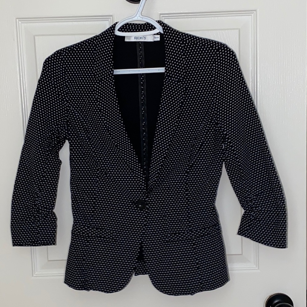 Ricki’s | Woman’s Polka Dot 3/4 Sleeve Blazer - Size XS